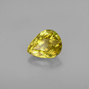Sfene naturale giallo da 0,92 ct, taglio a pera, VS