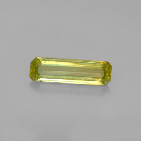 Sfene naturale verde da 0,97 ct, taglio smeraldo, VS-SI