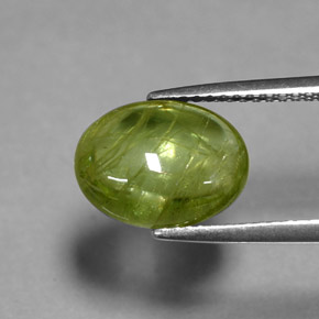 Sfene naturale verde da 3,57 ct, trasparente, trasparente/traslucido
