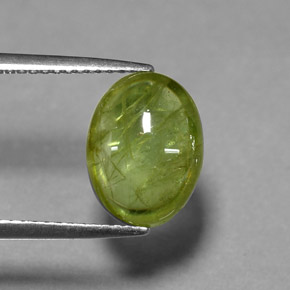 Sfene naturale verde da 3,57 ct, trasparente, trasparente/traslucido