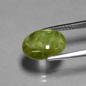Sfene naturale verde da 3,57 ct, trasparente, trasparente/traslucido