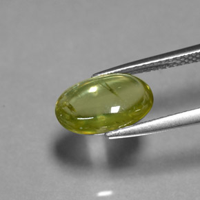Sfene Verde giallastro naturale da 2.07 ct, Trasparente, Trasparente/Traslucido