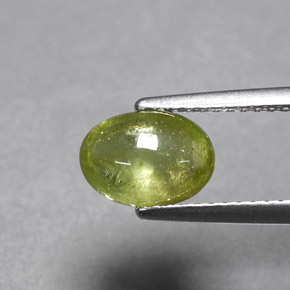 Sfene Verde giallastro naturale da 1.66 ct, Trasparente, Trasparente/Traslucido