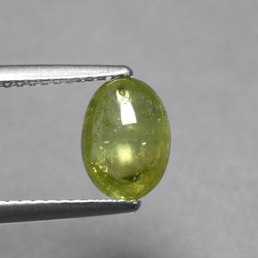 Sfene Verde giallastro naturale da 1.66 ct, Trasparente, Trasparente/Traslucido