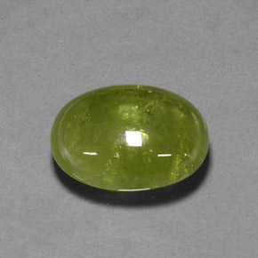 Sfene naturale verde da 21,01 ct, taglio ovale, traslucido