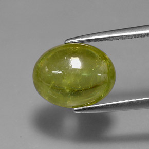 Sfene naturale verde da 4,30 ct, trasparente, trasparente/traslucido