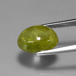Sfene naturale verde da 4,30 ct, trasparente, trasparente/traslucido