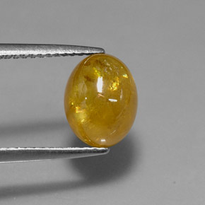 Sfene naturale giallo da 3,24 ct, taglio ovale, traslucido