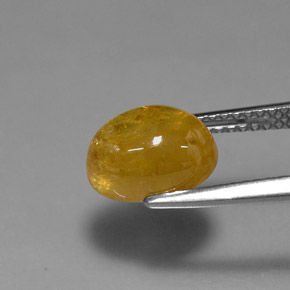Sfene naturale giallo da 3,24 ct, taglio ovale, traslucido