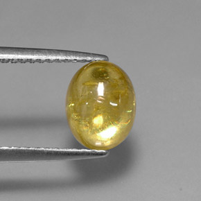 Sfene giallo dorato naturale da 2,58 ct, trasparente, trasparente/traslucido
