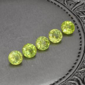 Sfene naturale verde da 1,53 ct, taglio rotondo, VS