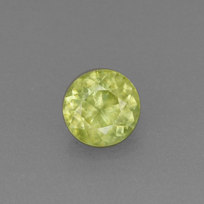 Sfene naturale verde da 0,39 ct, taglio rotondo, VS