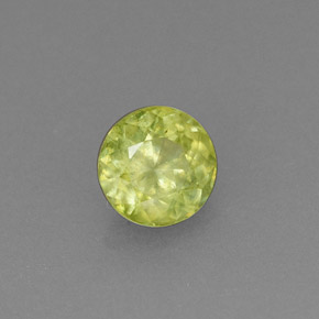 Sfene naturale verde da 0,39 ct, taglio rotondo, VS