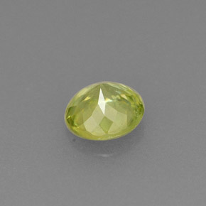 Sfene naturale verde da 0,39 ct, taglio rotondo, VS