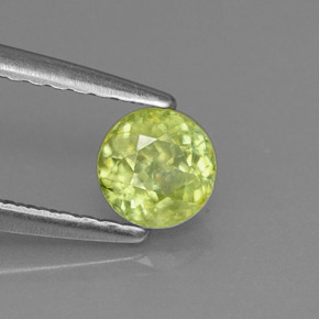 Sfene Verde naturale da 0.48 ct, Taglio rotondo, VS