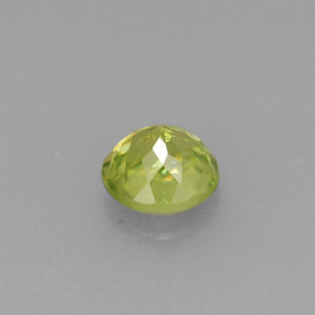 Sfene naturale verde da 0,41 ct, taglio rotondo, VS