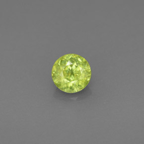 Sfene naturale verde da 0,44 ct, taglio rotondo, VS