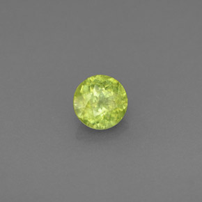 Sfene naturale verde da 0,44 ct, taglio rotondo, VS