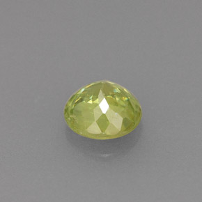 Sfene naturale verde da 0,42 ct, taglio rotondo, VS