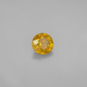 Sfene Dorato naturale da 0.55 ct, Taglio rotondo, VVS-VS
