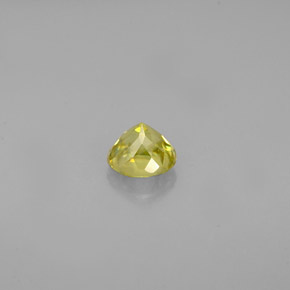 Sfene naturale giallo da 0,45 ct, taglio rotondo, VVS-VS