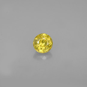 Sfene Oro verdastro naturale da 0.39 ct, Taglio rotondo, VS
