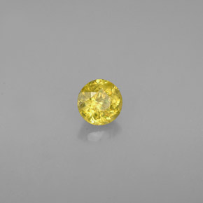 Sfene Oro verdastro naturale da 0.39 ct, Taglio rotondo, VS