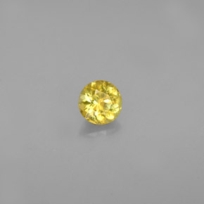 Sfene naturale giallo da 0,34 ct, taglio rotondo, VS