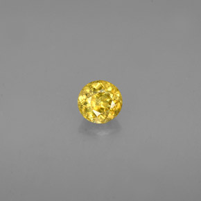 Sfene Oro verdastro naturale da 0.34 ct, Taglio rotondo, VS