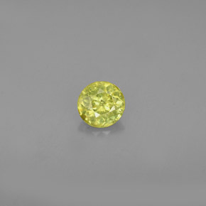 Sfene naturale verde da 0,36 ct, taglio rotondo, VS-SI