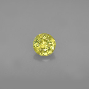 Sfene naturale verde da 0,57 ct, taglio rotondo, VS-SI