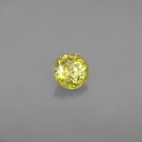 Sfene naturale verde da 0,57 ct, taglio rotondo, VS-SI