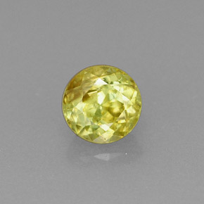 Sfene naturale giallo da 0,47 ct, taglio rotondo, VS