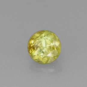 Sfene naturale giallo da 0,47 ct, taglio rotondo, VS