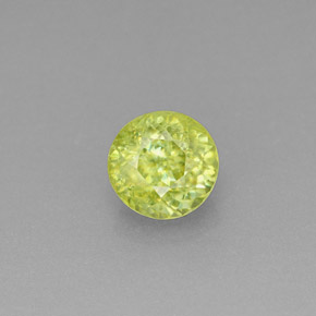 Sfene naturale verde da 0,59 ct, taglio rotondo, VS