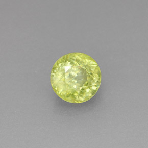 Sfene naturale verde da 0,59 ct, taglio rotondo, VS