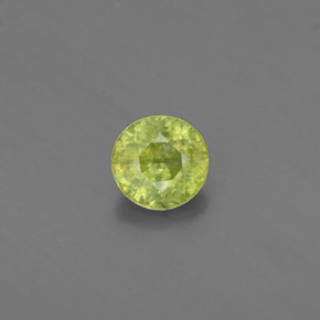 Sfene naturale giallo da 0,39 ct, taglio rotondo, VS-SI