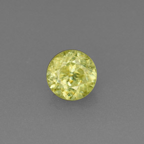 Sfene naturale verde da 0,41 ct, taglio rotondo, VS