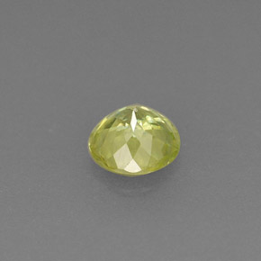 Sfene naturale verde da 0,41 ct, taglio rotondo, VS
