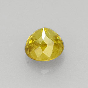 Sfene naturale giallo da 0,42 ct, taglio rotondo, VS