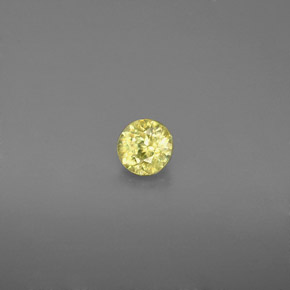 Sfene naturale giallo da 0,35 ct, taglio rotondo, VS