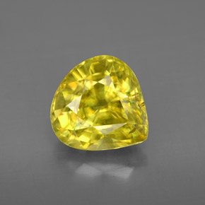 Sfene naturale giallo da 3,28 ct, taglio a pera, VS