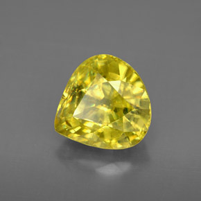 Sfene naturale giallo da 3,28 ct, taglio a pera, VS