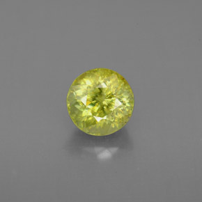 Sfene naturale verde da 1,25 ct, taglio rotondo, VS-SI