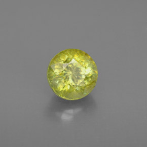 Sfene naturale verde da 1,25 ct, taglio rotondo, VS-SI