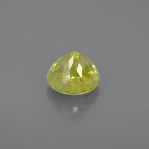 Sfene naturale verde da 1,25 ct, taglio rotondo, VS-SI