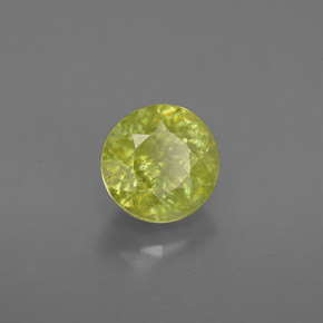 Sfene naturale verde da 1,50 ct, taglio rotondo, VS-SI