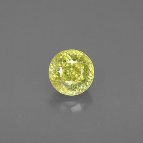 Sfene naturale verde da 1,06 ct, taglio rotondo, VS-SI