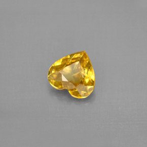 Sfene naturale giallo da 1,16 ct, a forma di cuore, VVS-VS