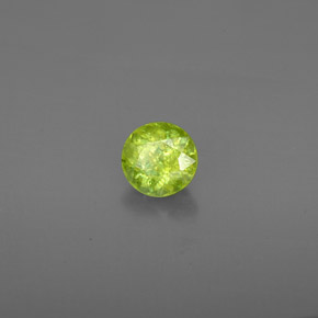 Sfene naturale verde da 1,45 ct, taglio rotondo, SI